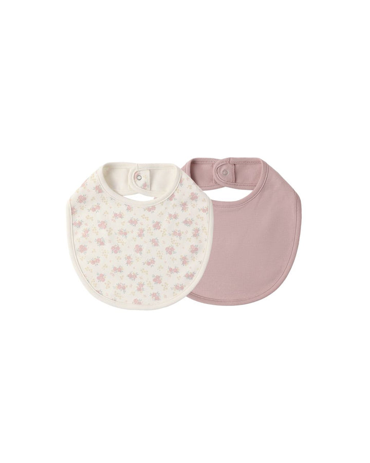 JERSEY SNAP BIB PACK || MAUVE, FLOWER FIELD