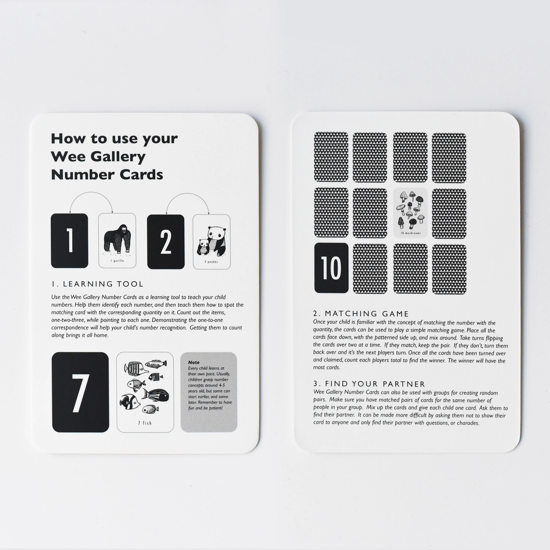 NATURE NUMBER CARDS