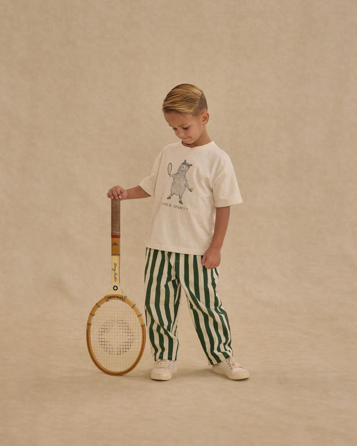 BAGGY PANT || GREEN STRIPE