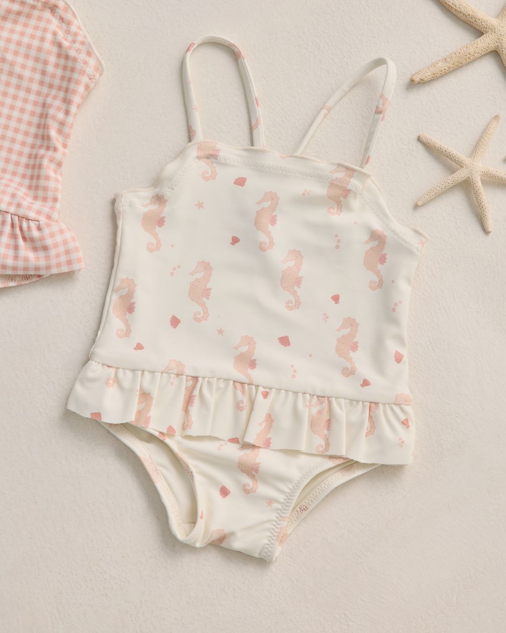 TORI SKIRTED ONE-PIECE || SEAHORSES