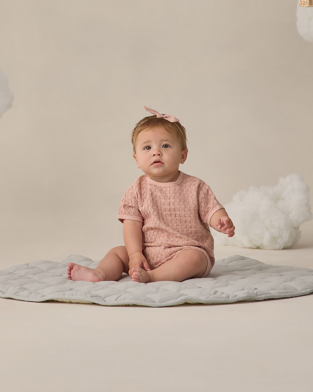 RELAXED BUBBLE ROMPER || BLUSH