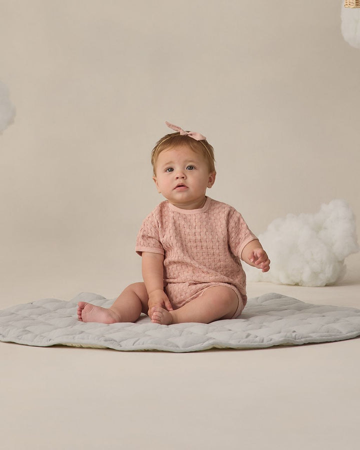 RELAXED BUBBLE ROMPER || BLUSH