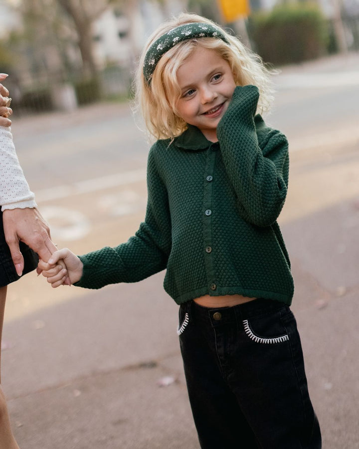 PADDED HEADBAND || GREEN DITSY