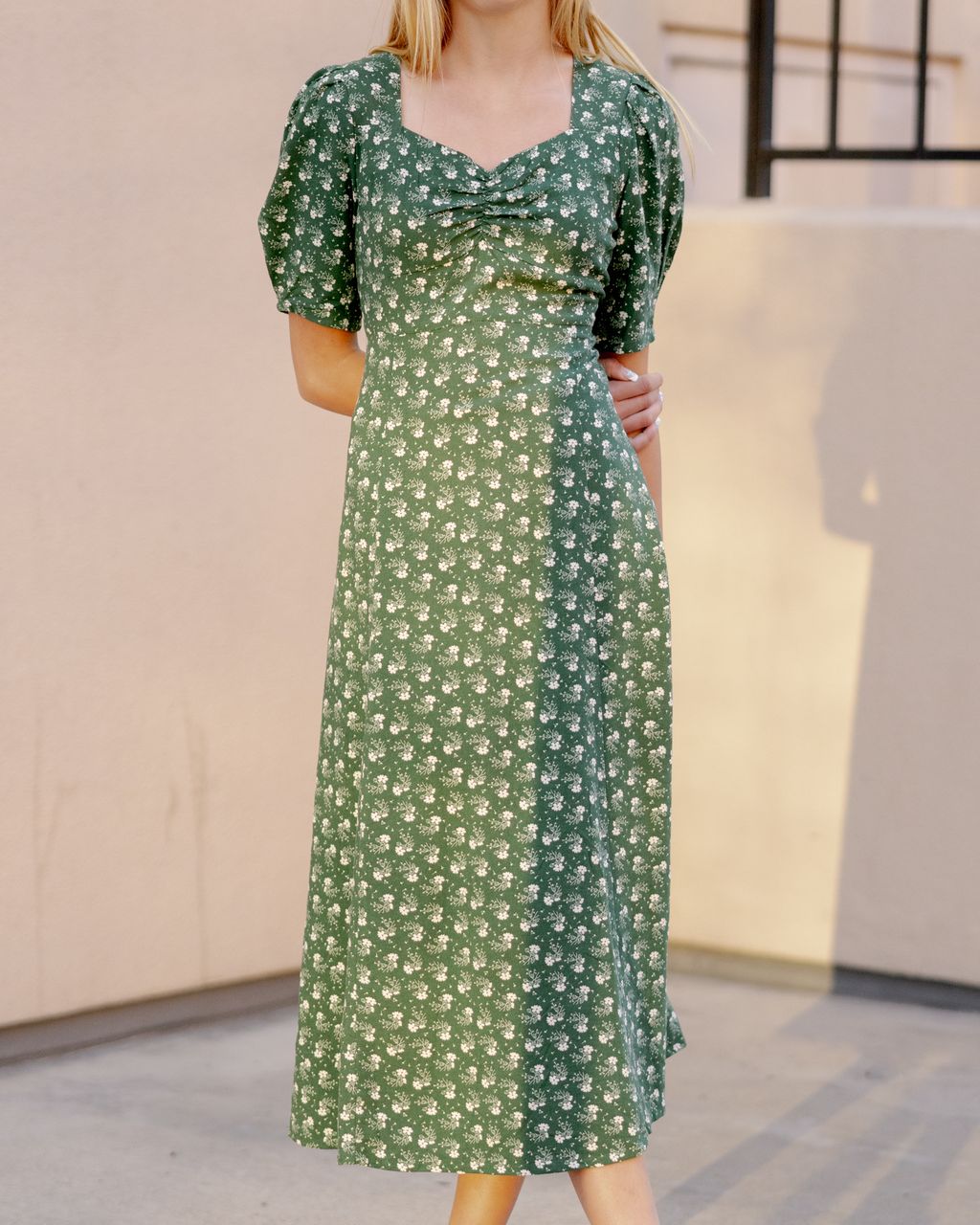 VIOLET DRESS | GREEN DITSY