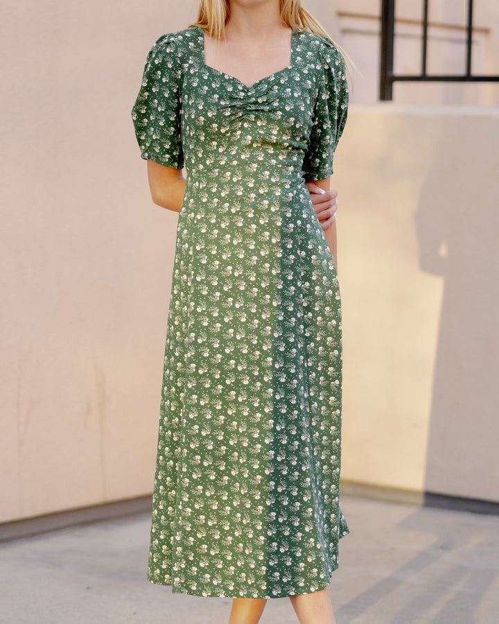 VIOLET DRESS | GREEN DITSY