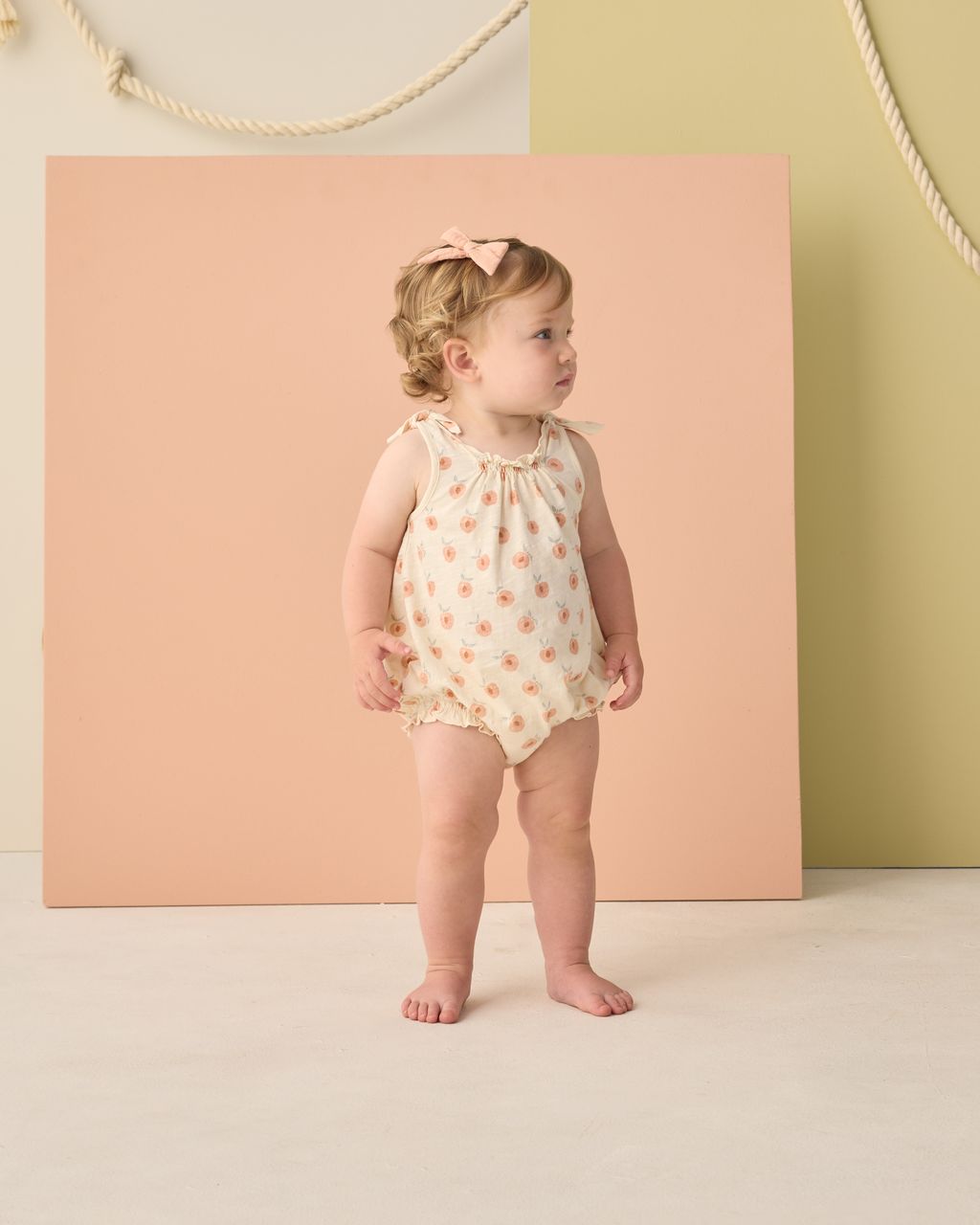 SHOULDER TIE BUBBLE || PEACHES