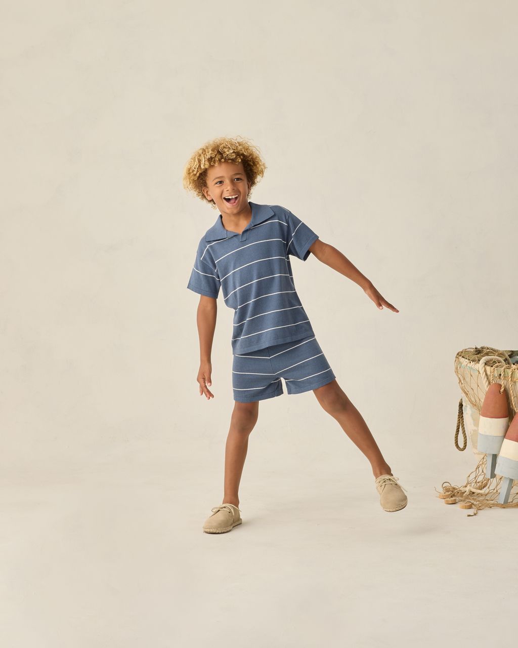 CHANDLER KNIT SHORT || NAVY STRIPE
