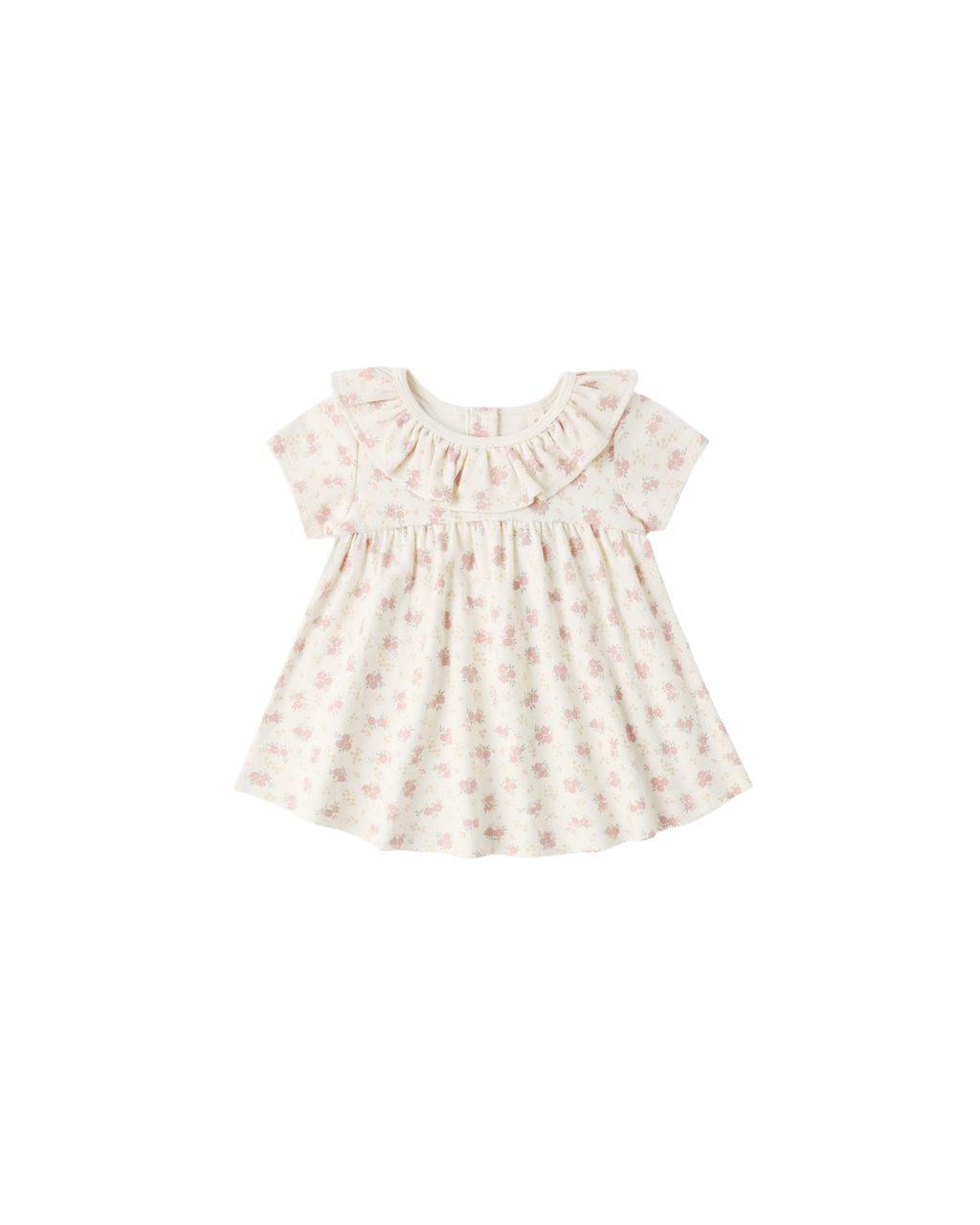 RUFFLE COLLAR JERSEY DRESS || FLOWER FIELD
