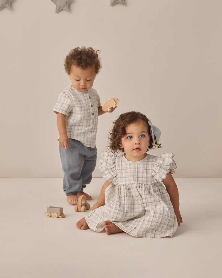 ALINA DRESS || BLUE PLAID