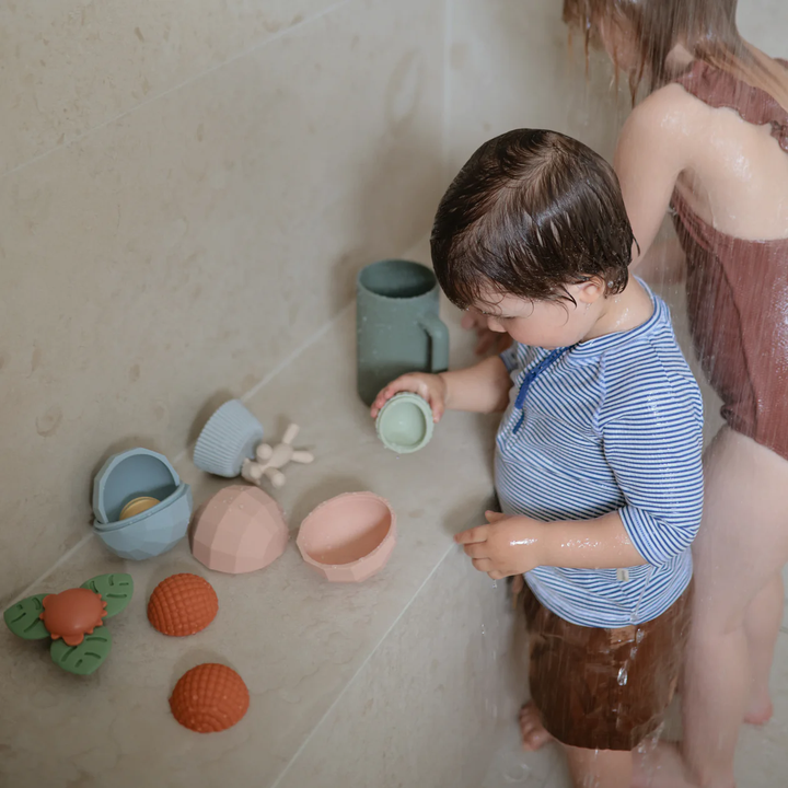 NESTING SPHERES SENSORY TOY || POWDER BLUE