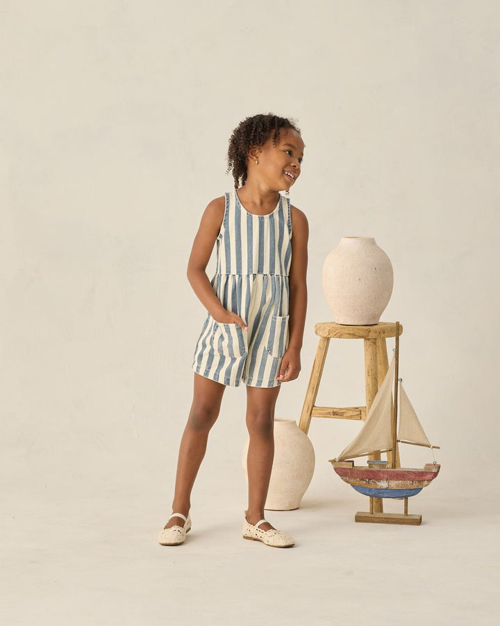 DANI ROMPER || NAVY STRIPE