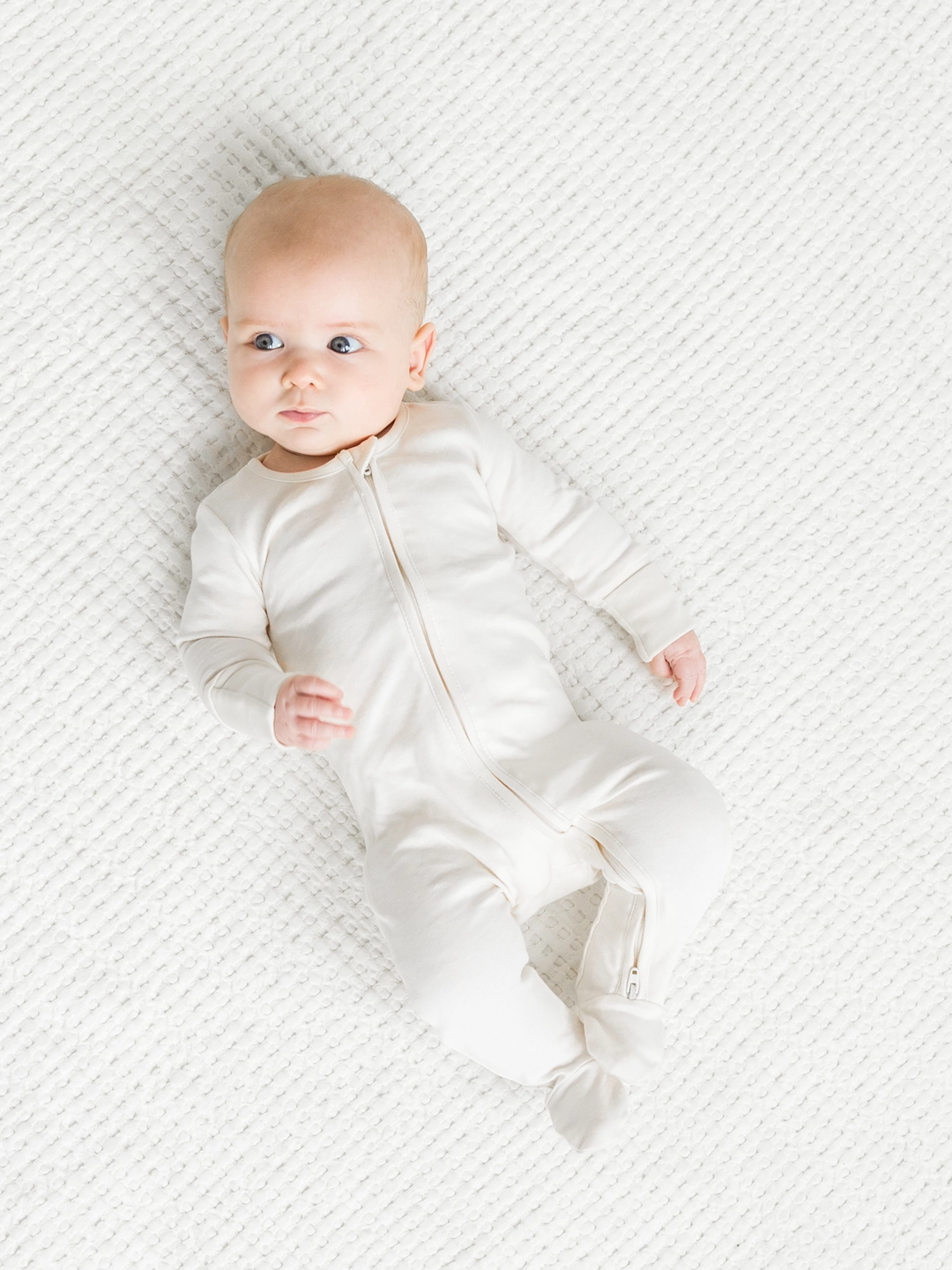 ORGANIC PEYTON ZIPPER SLEEPER || IVORY