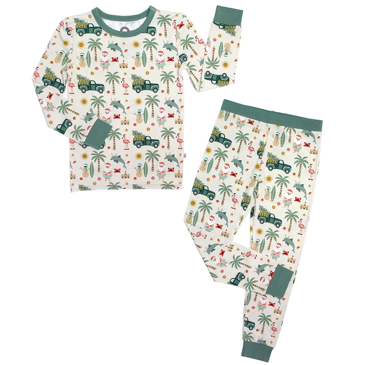 HOLIDAY BAMBOO KIDS PAJAMAS || COASTAL CHRISTMAS