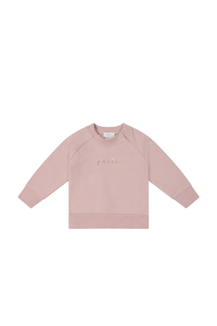 ORGANIC COTTON CHLOE SWEATSHIRT || POWDER PINK