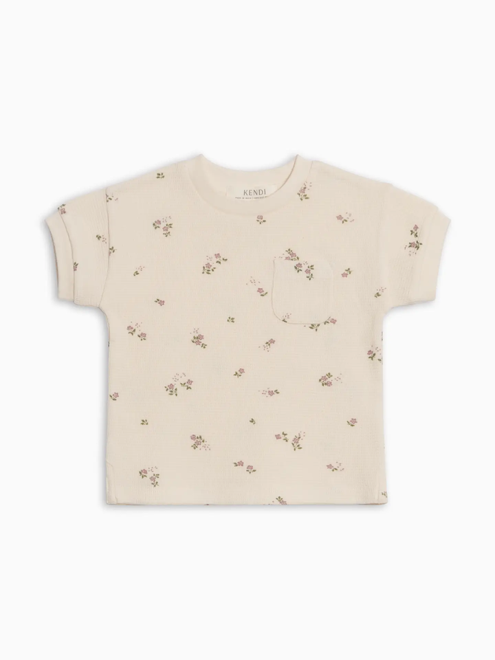 BAILEY WAFFLE TEE || SYLVA FLORAL + FOG + FERN