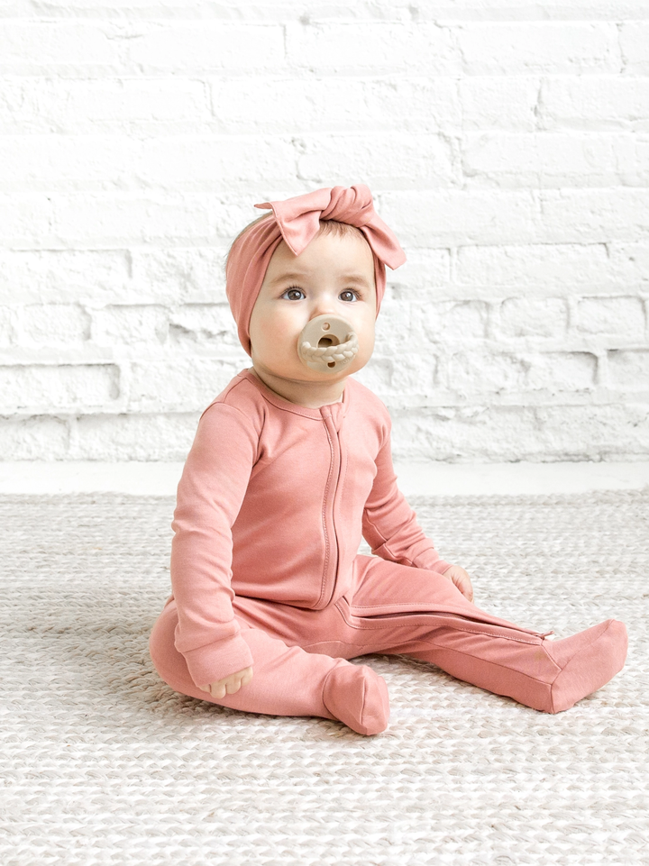 ORGANIC PEYTON ZIPPER SLEEPER || ROSE