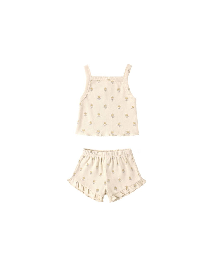 EVIE TANK + SHORTIE SET || BUTTERCUP