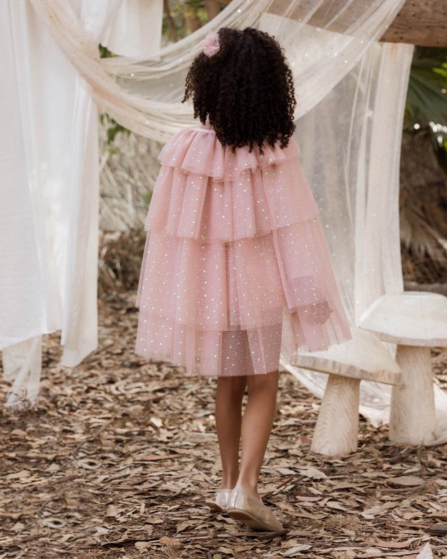 TULLE CAPE || ROSE