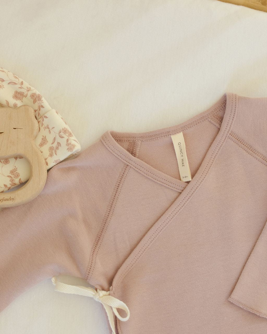 WRAP TOP + FOOTED PANT SET || ROSE
