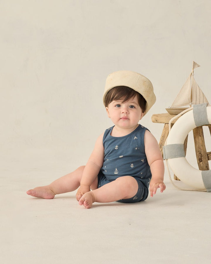 SLEEVELESS ONE-PIECE || MARITIME