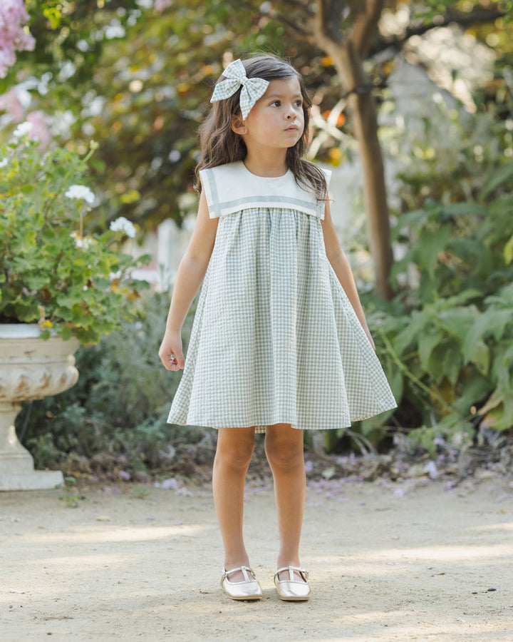 DAISY DRESS || EUCALYPTUS CHECK