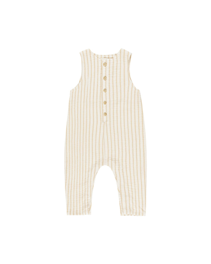 BUTTON JUMPSUIT || MARIGOLD STRIPE