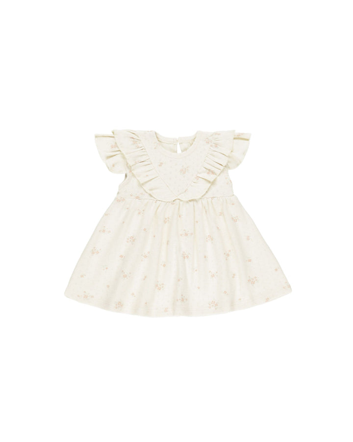 SLEEVELESS RUFFLE V DRESS || PINK DITSY