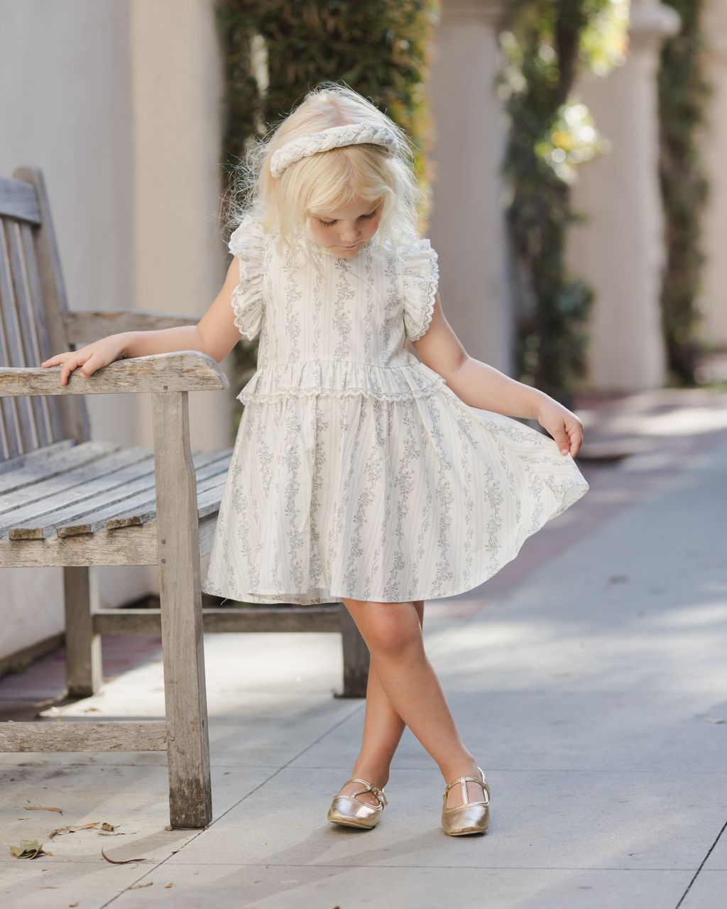 ALICE DRESS || FRENCH FLORAL STRIPE