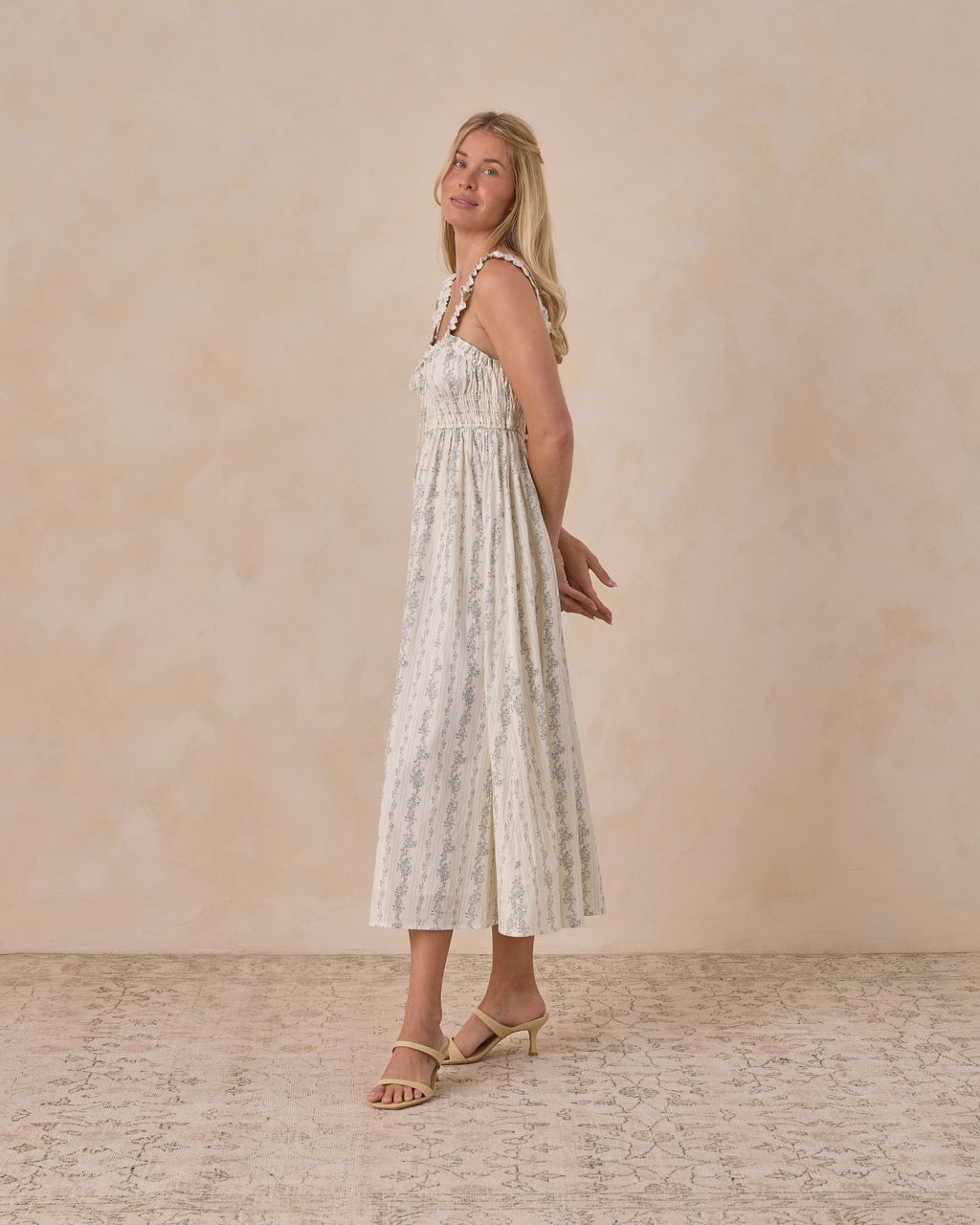 WOMEN'S JANE DRESS || FRENCH FLORAL STRIPE