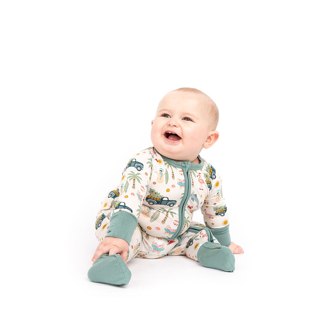 HOLIDAY BAMBOO BABY PAJAMAS || COASTAL CHRISTMAS