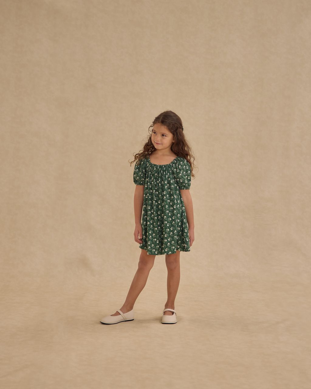 SABRINA MINI DRESS || GREEN DITSY