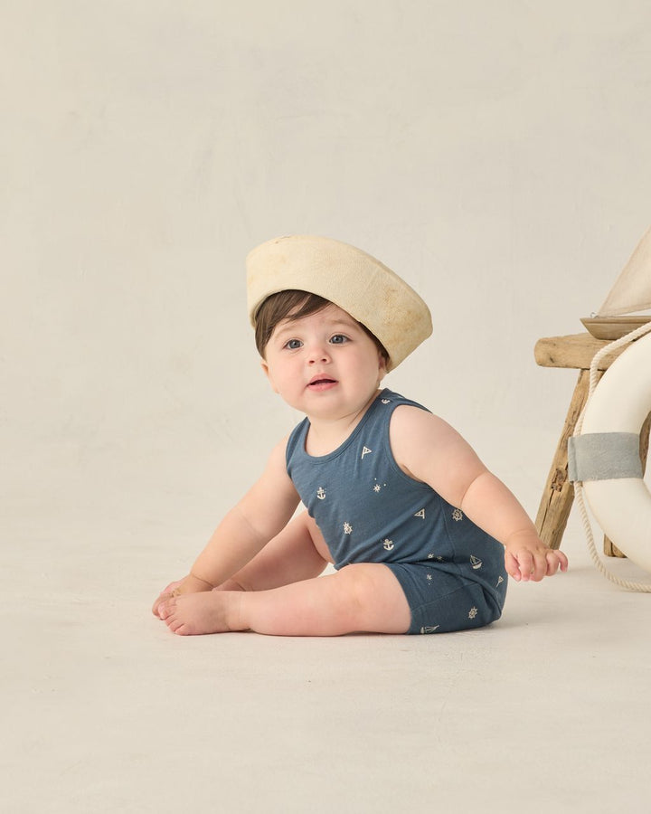 SLEEVELESS ONE-PIECE || MARITIME