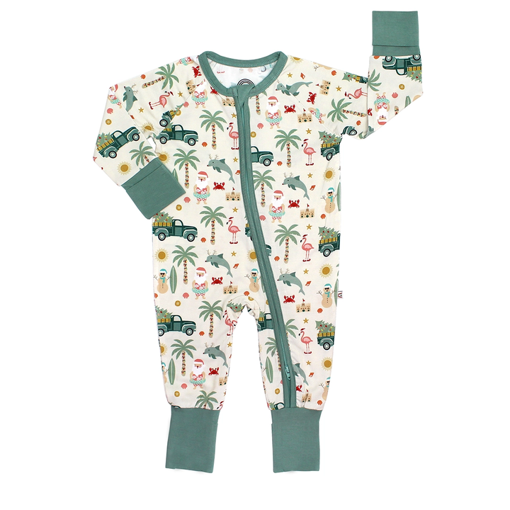 HOLIDAY BAMBOO BABY PAJAMAS || COASTAL CHRISTMAS