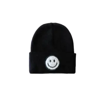 SMILEY BEANIE || BLACK