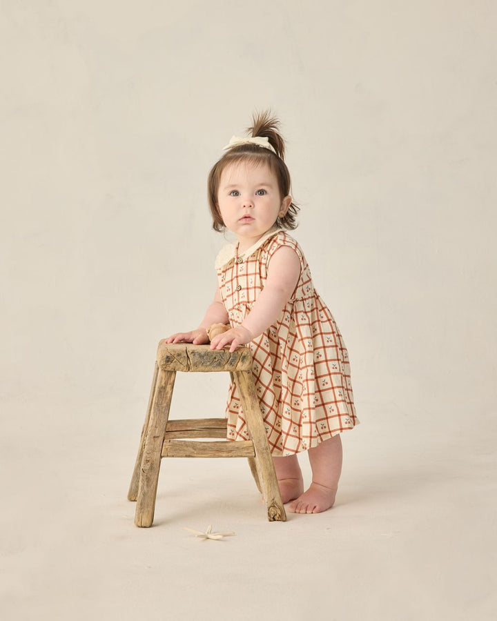 COLLARED BABYDOLL DRESS || CHERRY CHECK
