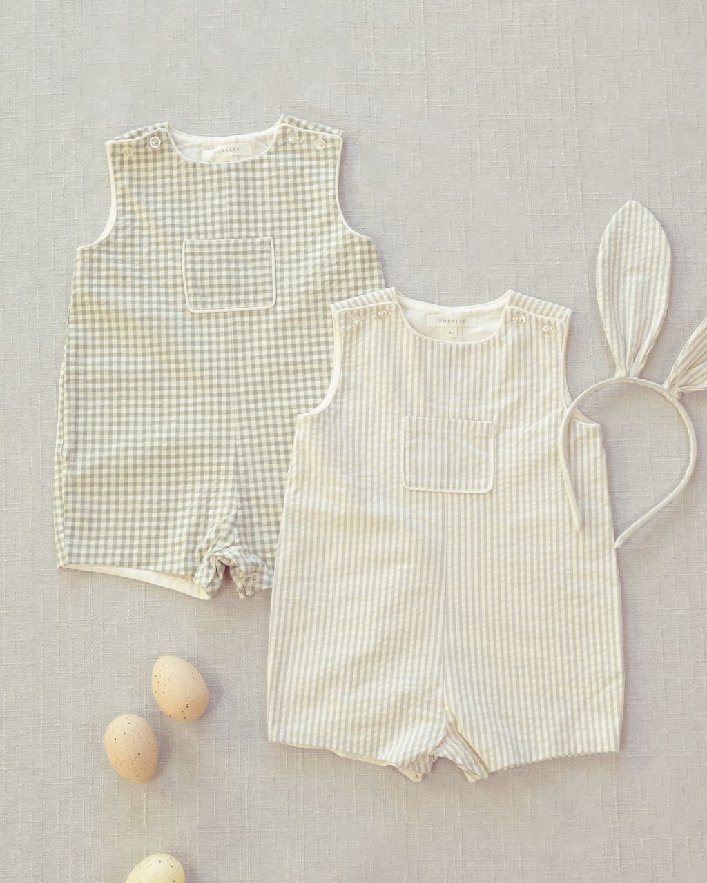 GEORGIE ROMPER || EUCALYPTUS CHECK