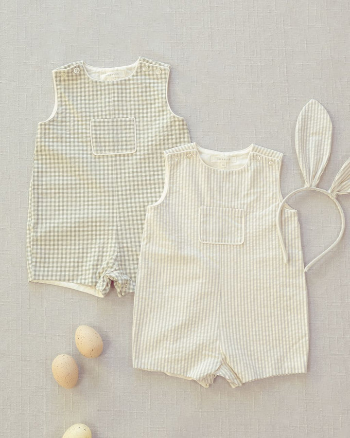 GEORGIE ROMPER || EUCALYPTUS CHECK