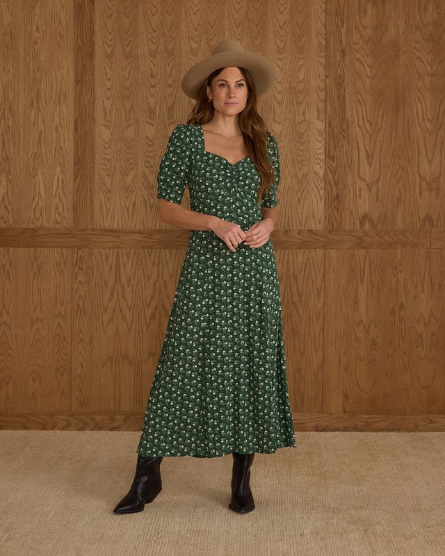 VIOLET DRESS | GREEN DITSY