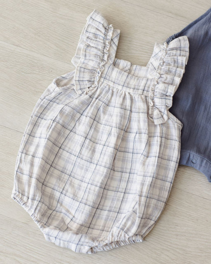 MAYA ROMPER || BLUE PLAID