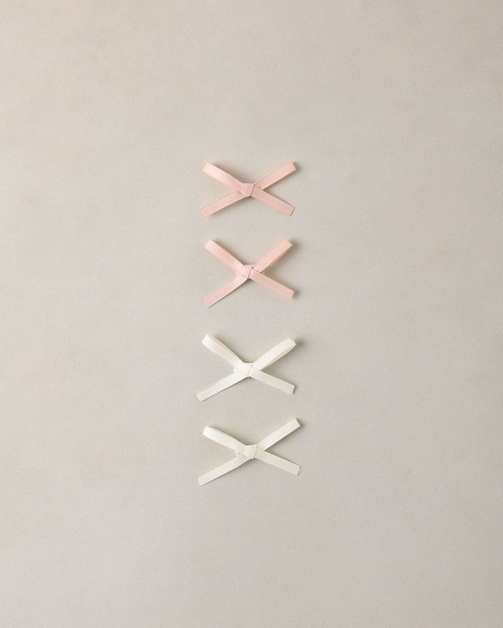 MINI SATIN RIBBON BOWS || PEARL, IVORY