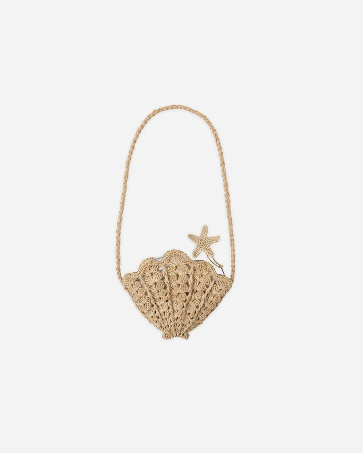 SHELL PURSE || STRAW