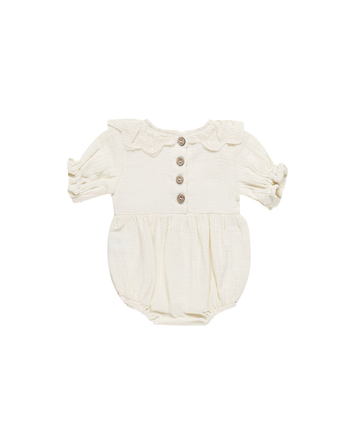 COLLARED ROMPER || IVORY