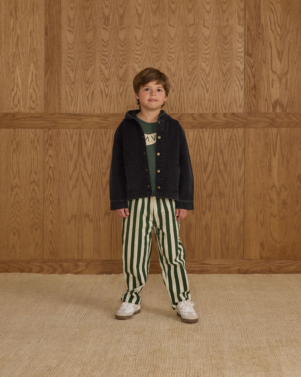 BAGGY PANT || GREEN STRIPE