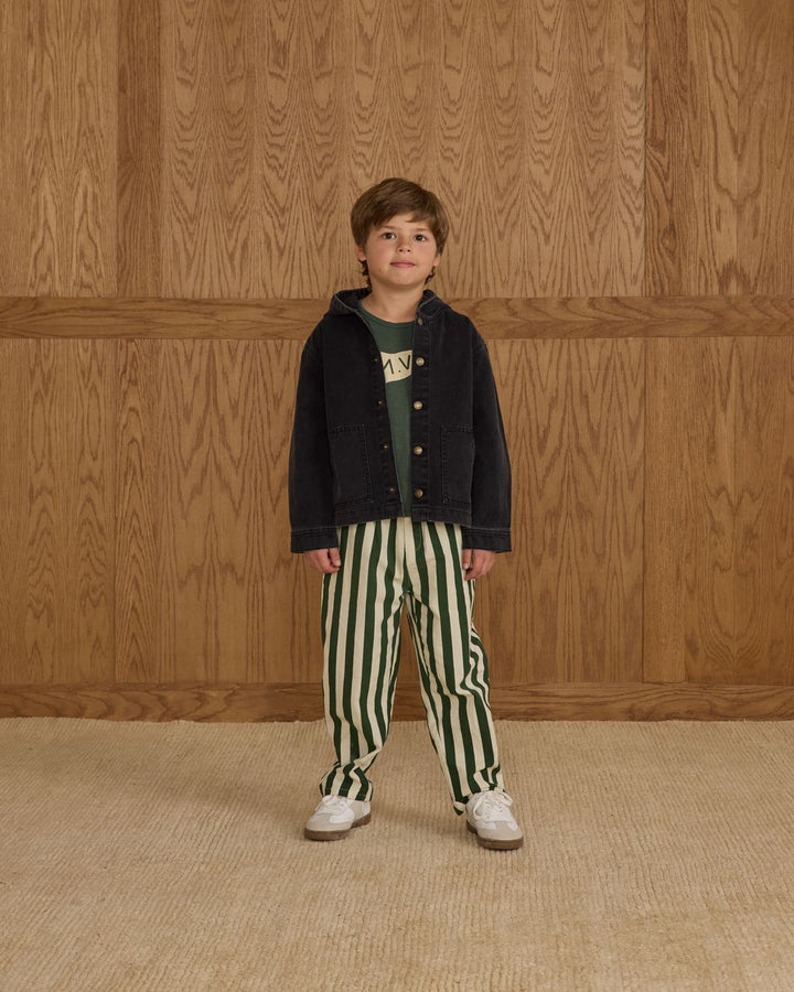 BAGGY PANT || GREEN STRIPE