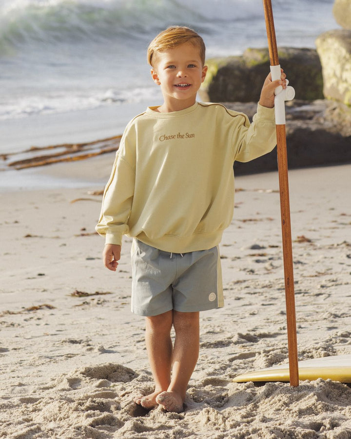 PANELED BOARDSHORT || SEA GREEN