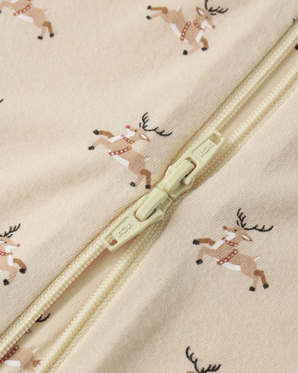 BAMBOO ZIP FOOTIE || REINDEER