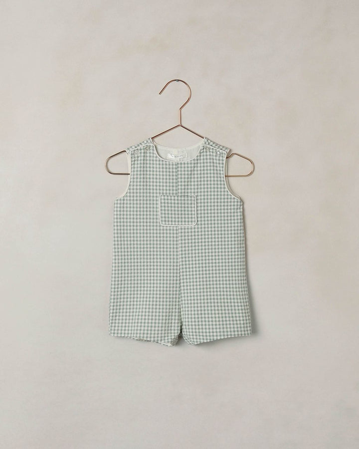 GEORGIE ROMPER || EUCALYPTUS CHECK