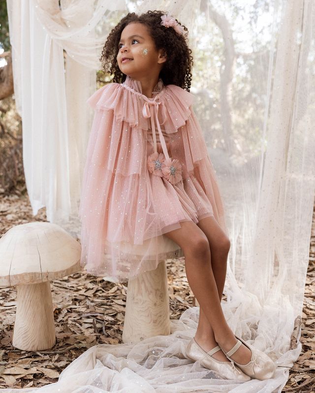 TULLE CAPE || ROSE