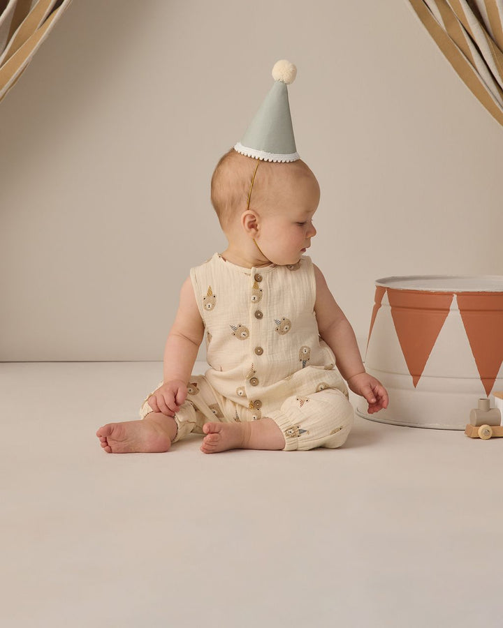 WOVEN JUMPSUIT || PARTY BEARS