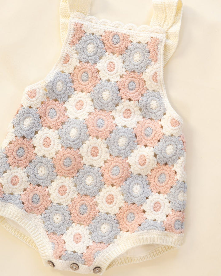CROCHET ROMPER || BLUE, LIGHT PINK, IVORY